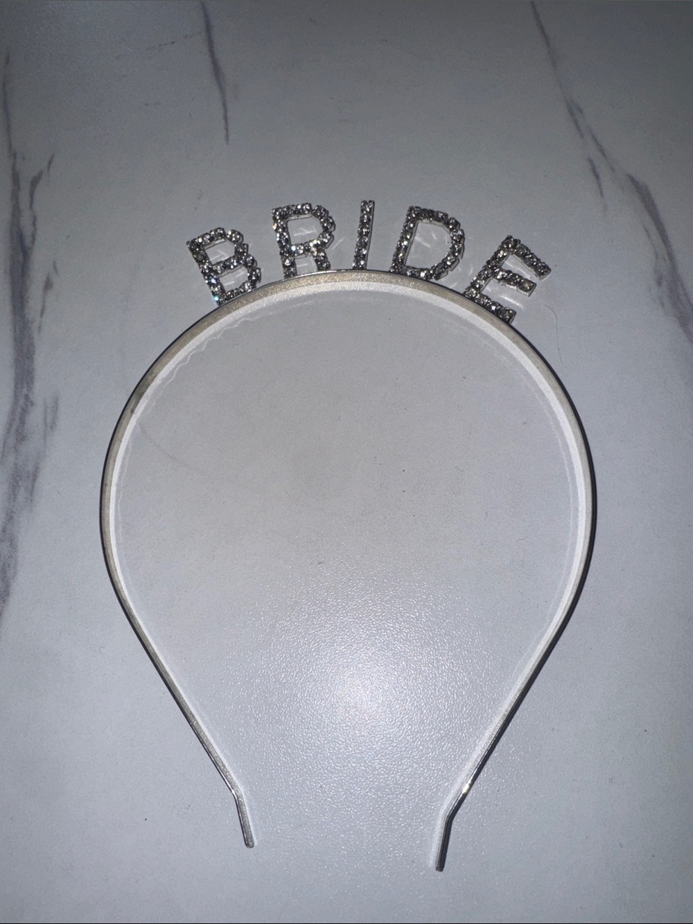 Bride Rhinestone Headband in Silver